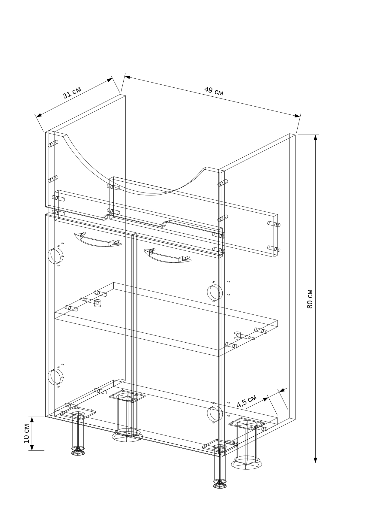 55 Тумба "Каскад-55" моринга (Элеганс-55)