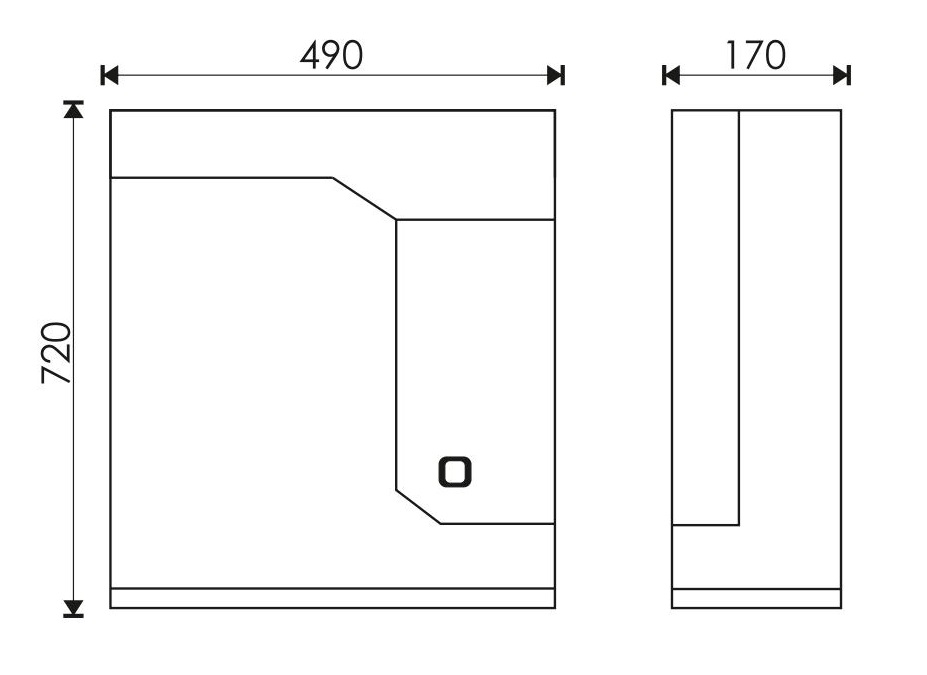 50 Зеркало-шкаф "Rados 50" правое