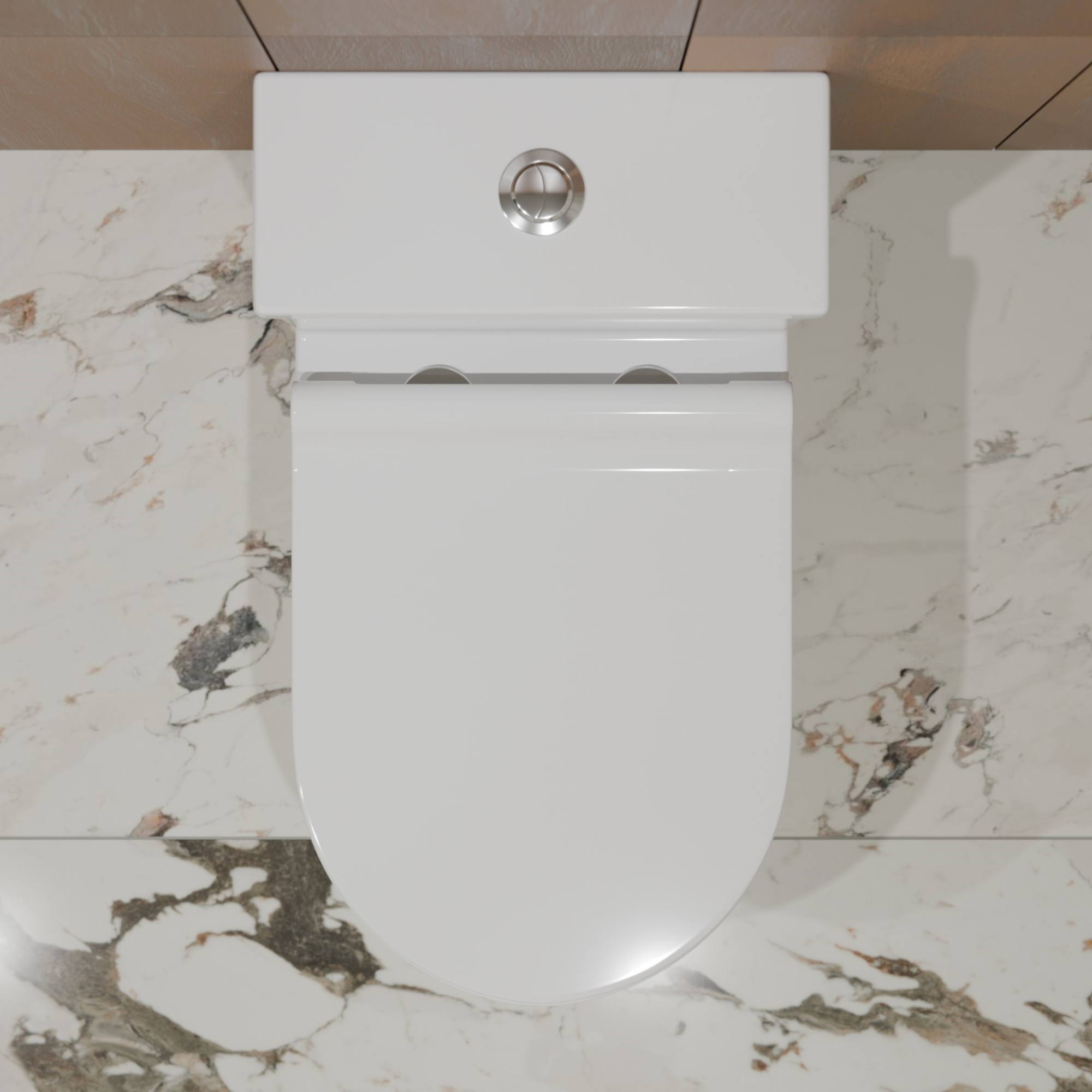 Унитаз-моноблок TR1197 безободковый, сиденье тонкое ДП, арматура (с гофрой и подводкой)