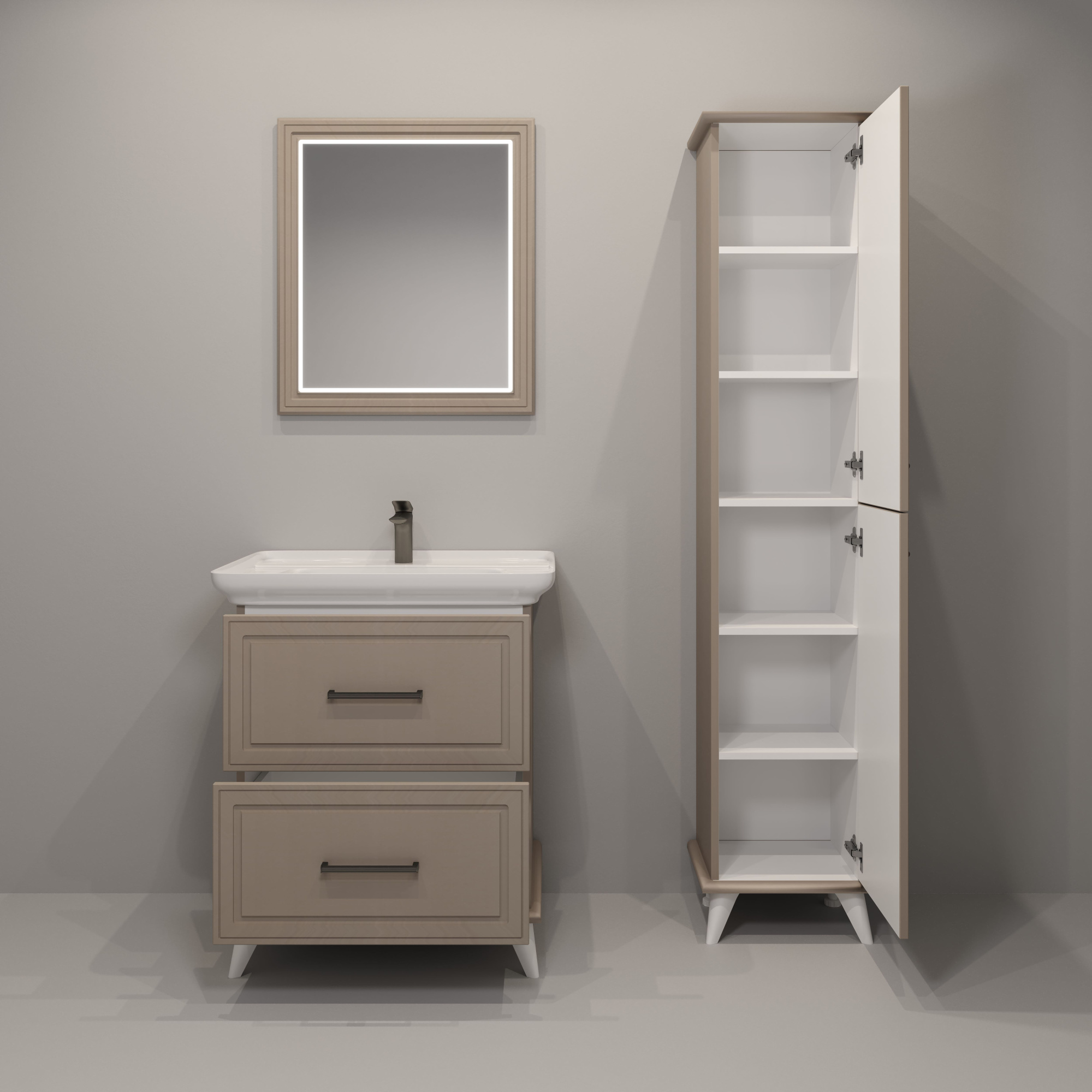 40 Пенал-шкаф «Michael 40» №2 универсальный, цвет мокка мусс