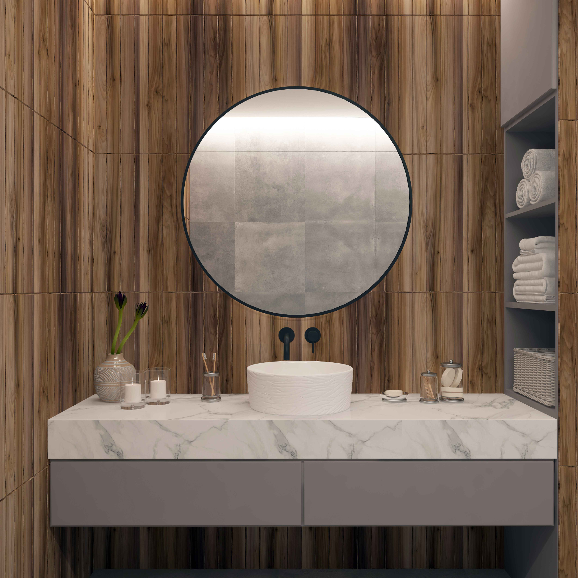 Умывальник накладной A091L круглый без перелива (410*410*165 мм)