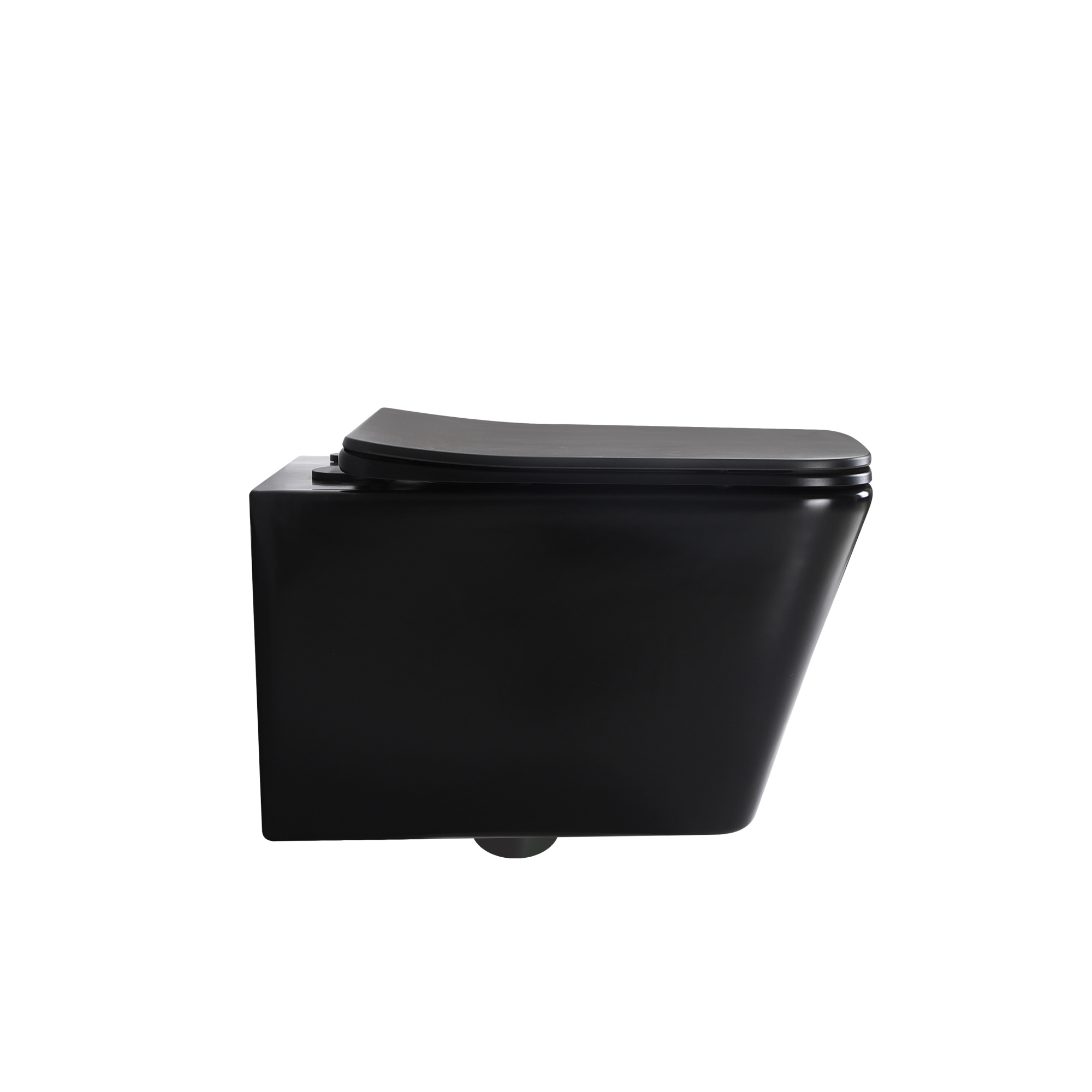 Унитаз подвесной EG130BM черный матовый безободковый, сиденье тонкое ДП, крепления