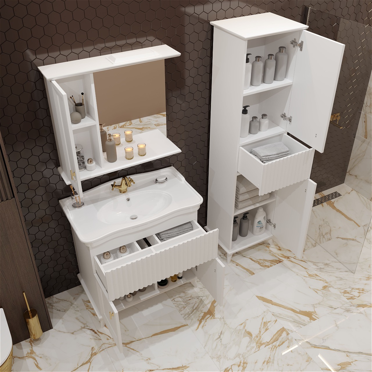 50 Пенал-шкаф «Retro 50» №2 универсальный