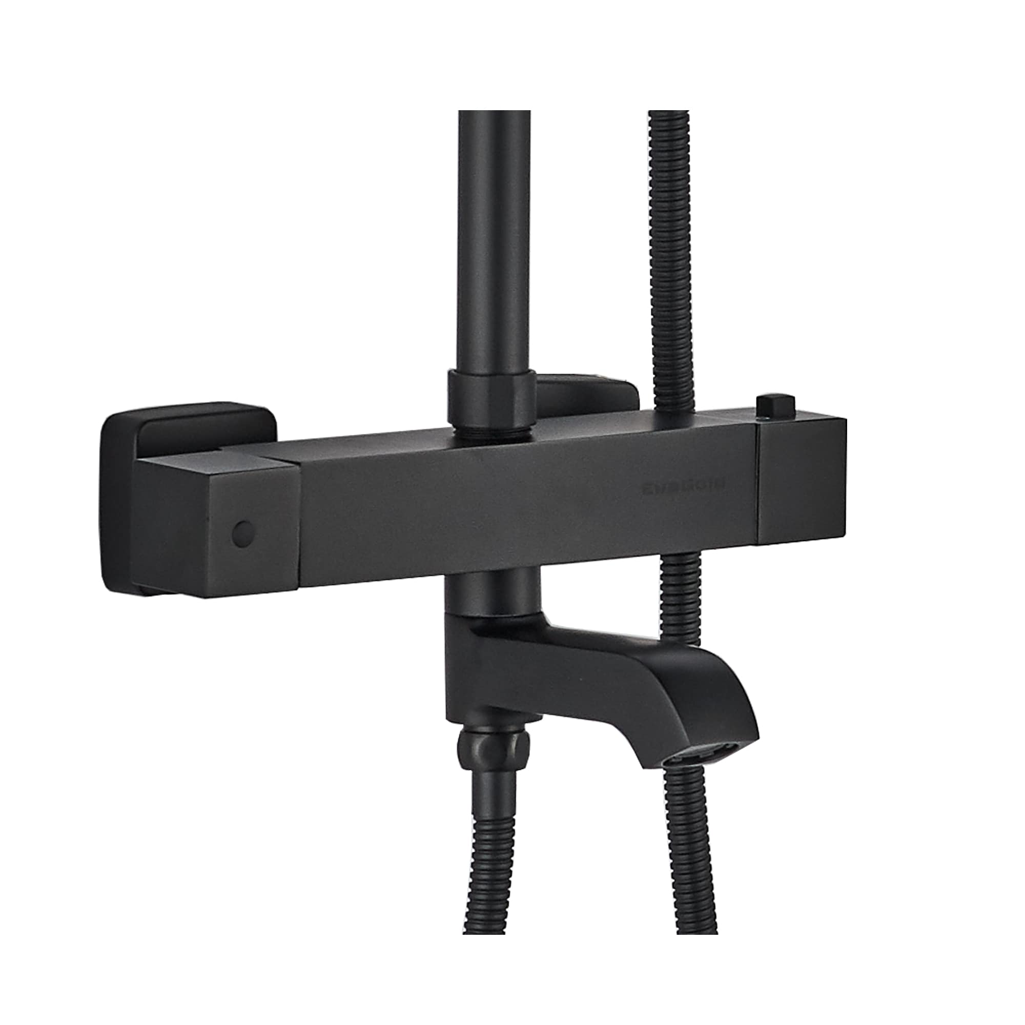 Pacific FS03B-PVD Душевая стойка (150 см) со смесителем латунь, черный с терморегуляцией EvaGold