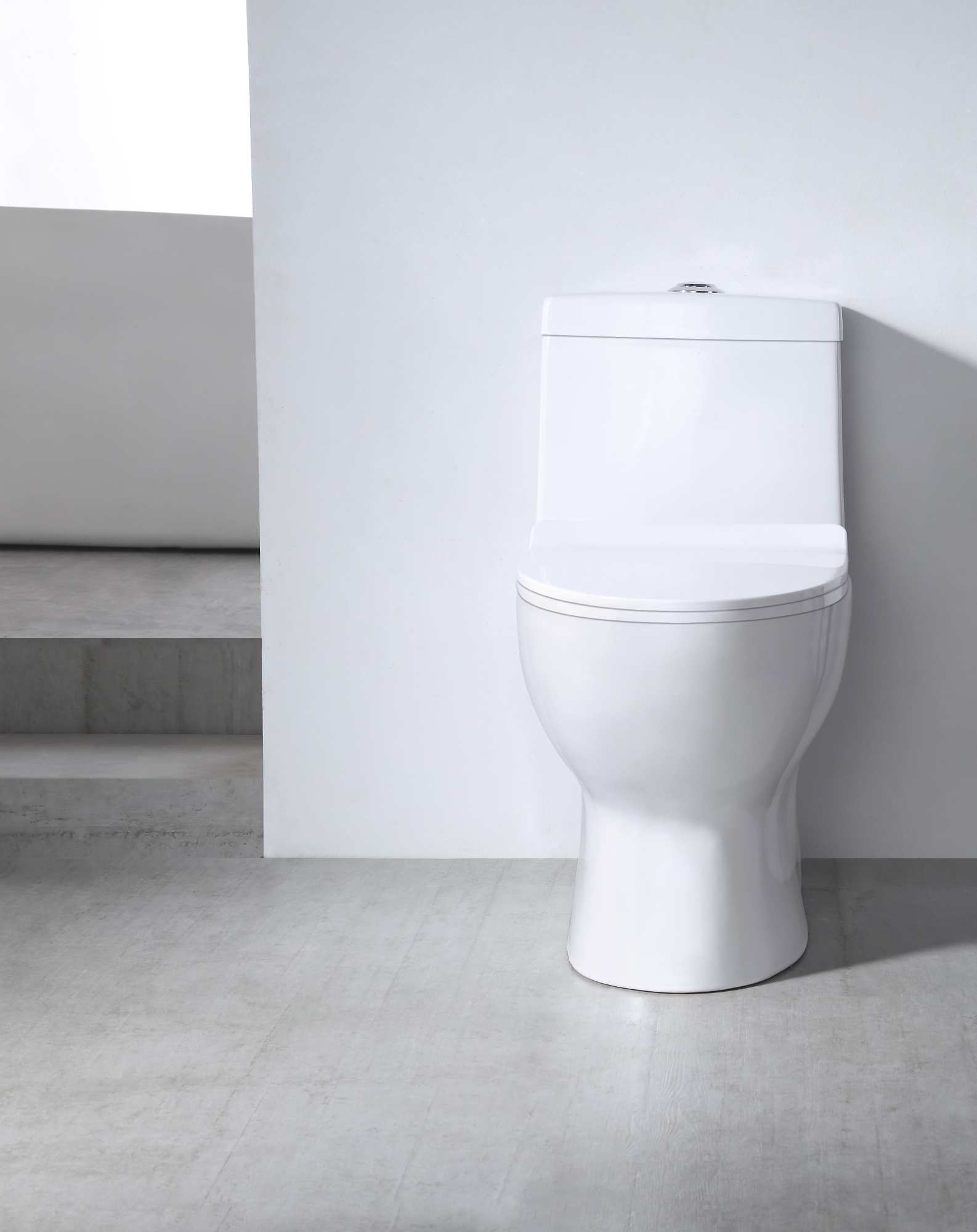 Унитаз-моноблок SM9601R безободковый, сиденье тонкое ДП, арматура (с гофрой и подводкой)