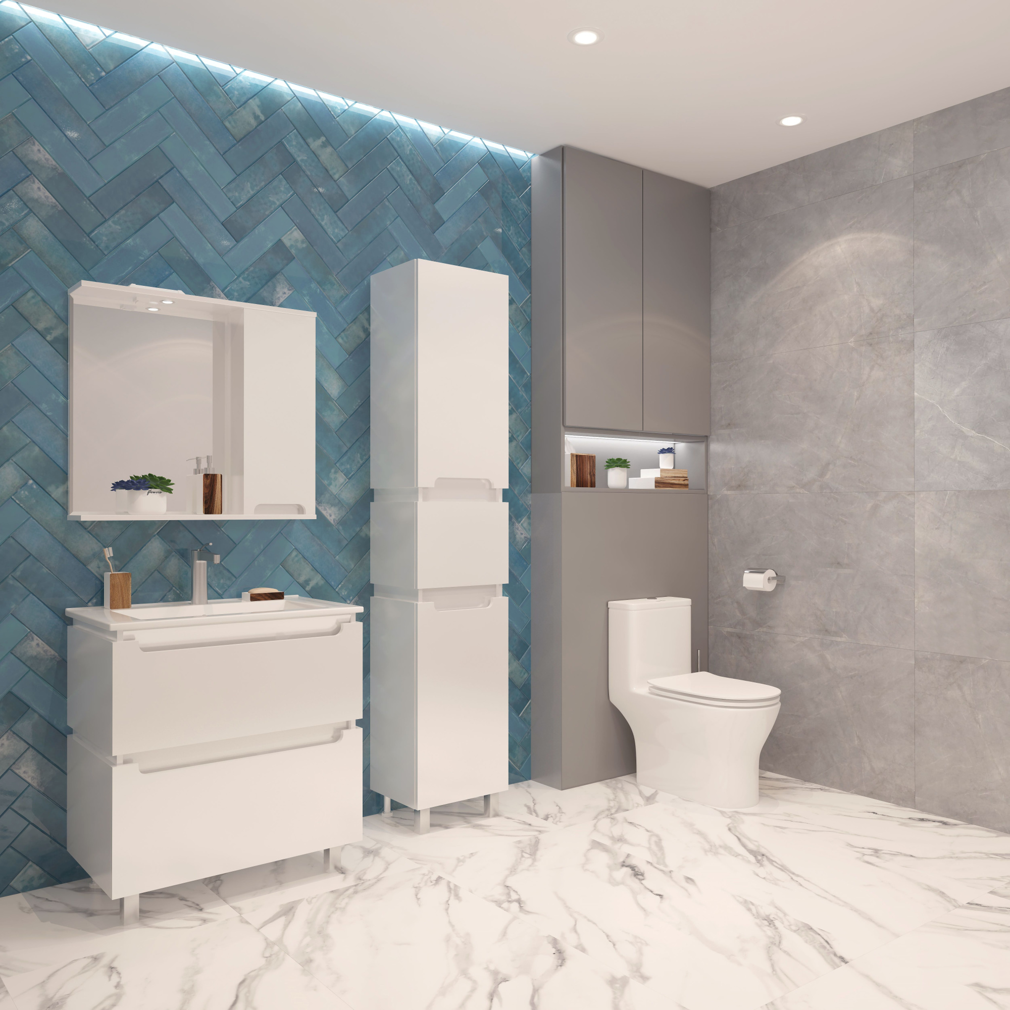 75 Тумба "Vesta 75" №3 (ум. Оскар 750) белый глянец Pur-клей