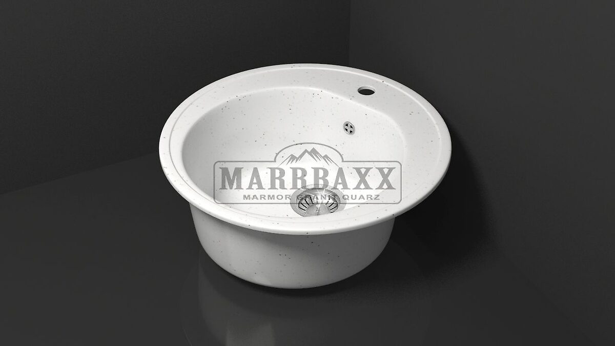Мойка композит. MARRB. Z3Q7 КРУГЛАЯ, хлопок, 510*510*191 без сифона