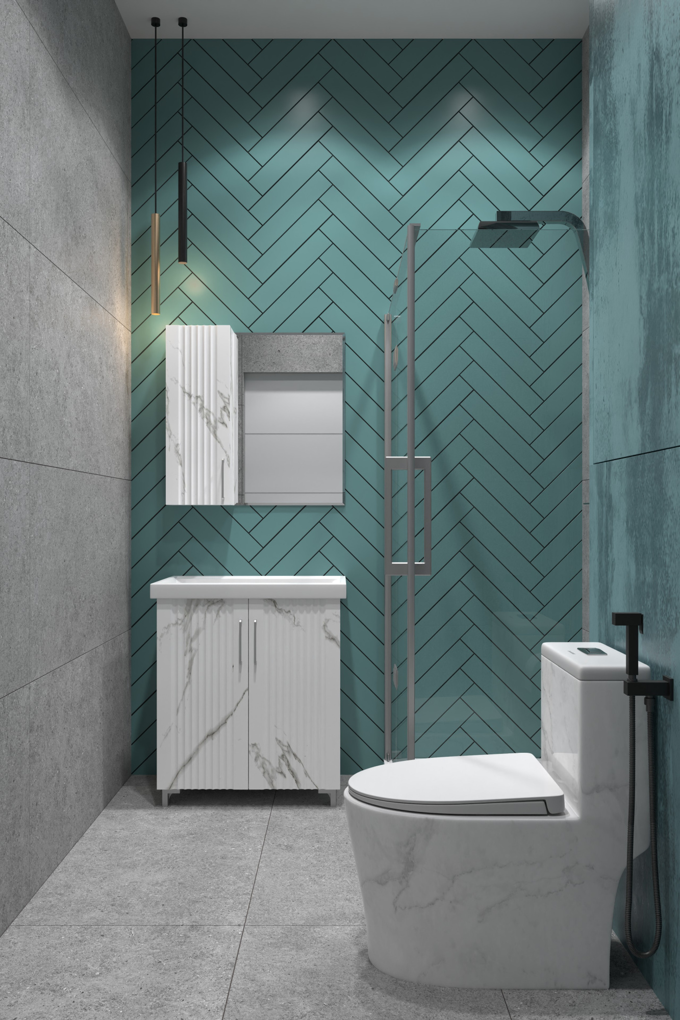 Унитаз-моноблок SM9609 МРАМОР безободковый, сиденье тонкое ДП, арматура (с гофрой и подводкой)