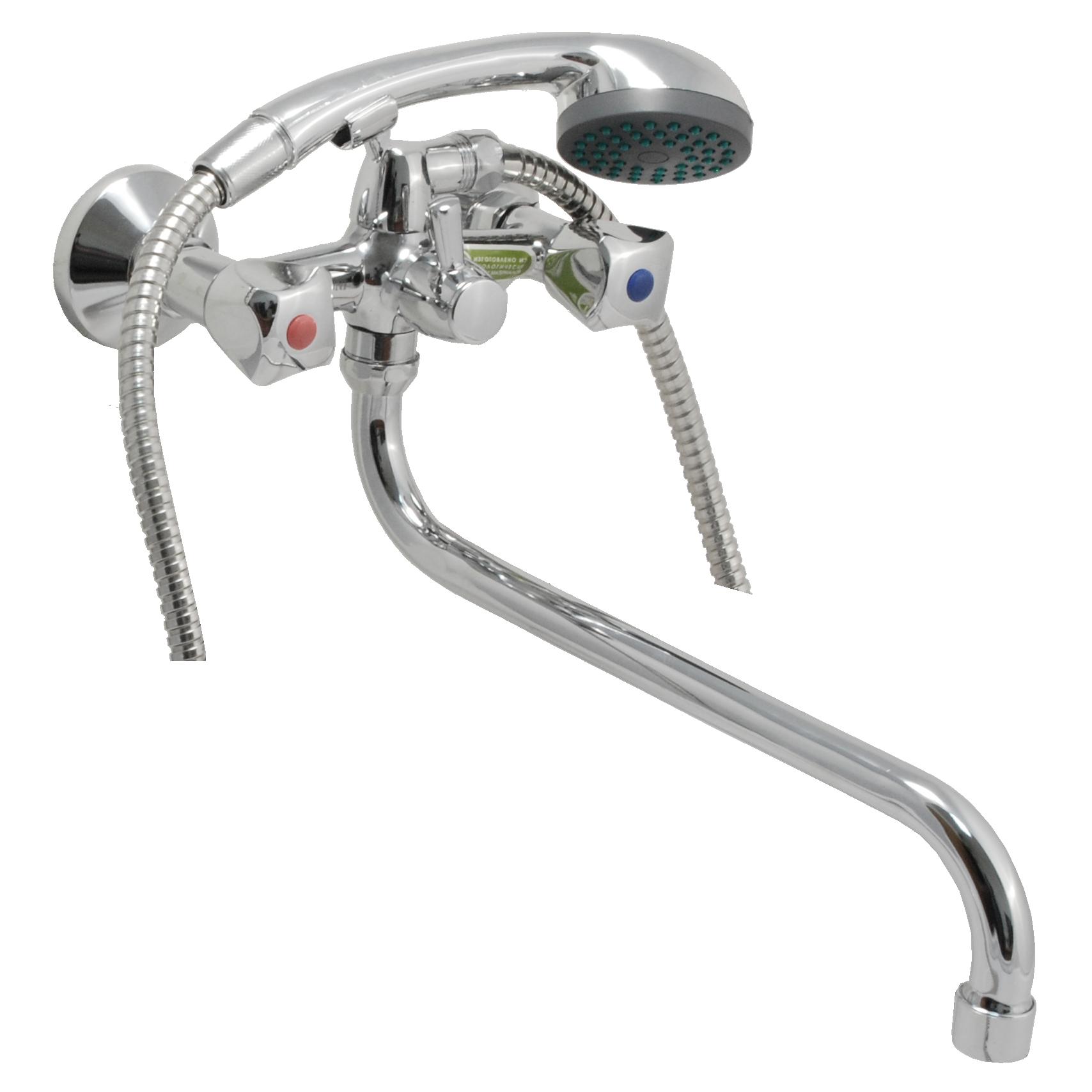 0402.642 Смеситель ванно-душевой двуручн. "Juguni", излив 285 мм, с шлангом и лейкой