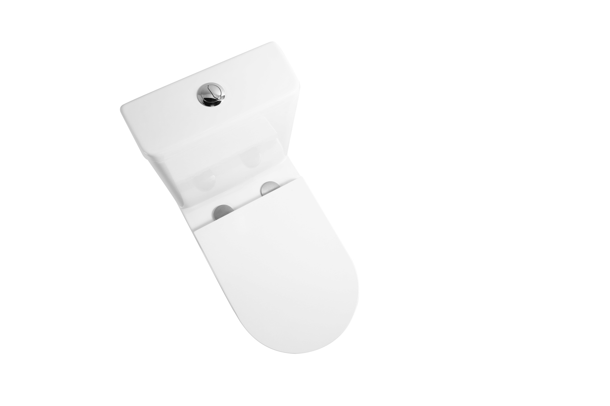 Унитаз-компакт EG301T безободковый круговой смыв, сиденье тонкое ДП, крепления, арматура, горизонтальный выпуск