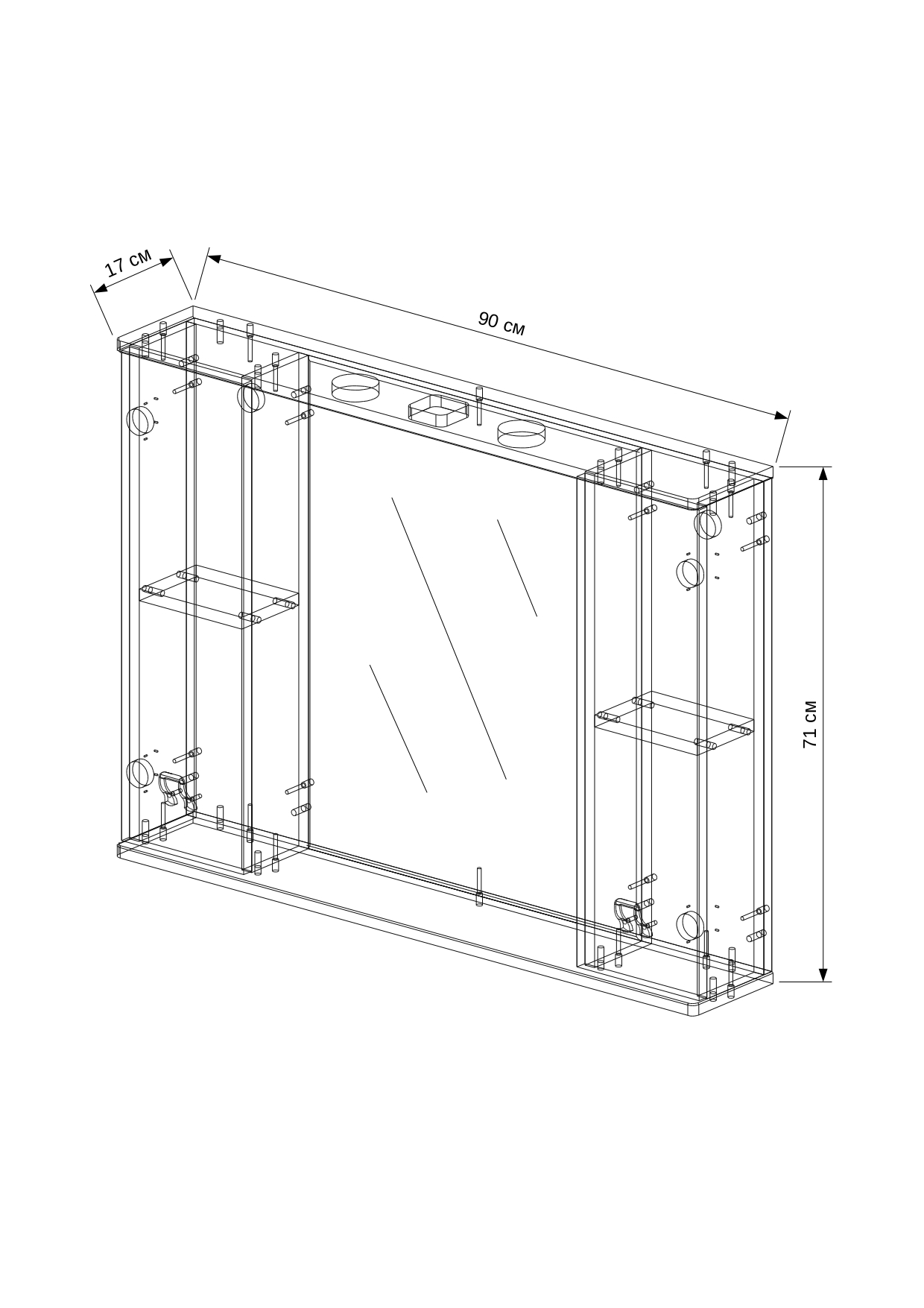 90 Зеркало-шкаф "Ravenna 90"