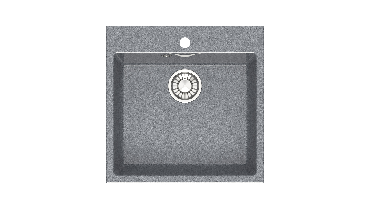 Мойка композит. MARRBAXX КК ПРЯМОУГ. 42/Q8, 500х500х175, темно-серый, без сифона
