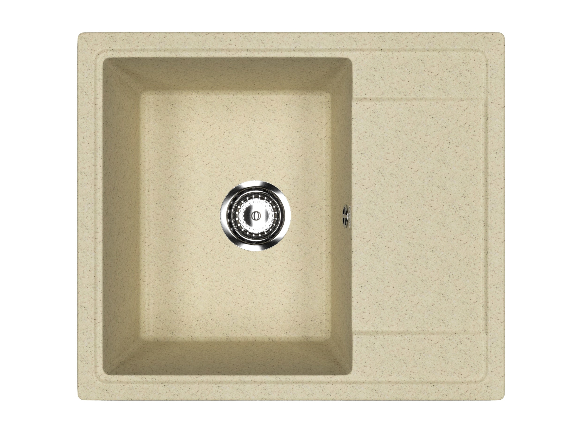 Мойка композит.Practik PR-M 575-002 ПРЯМОУГОЛЬНАЯ слоновая кость 575*495*215 без сифона