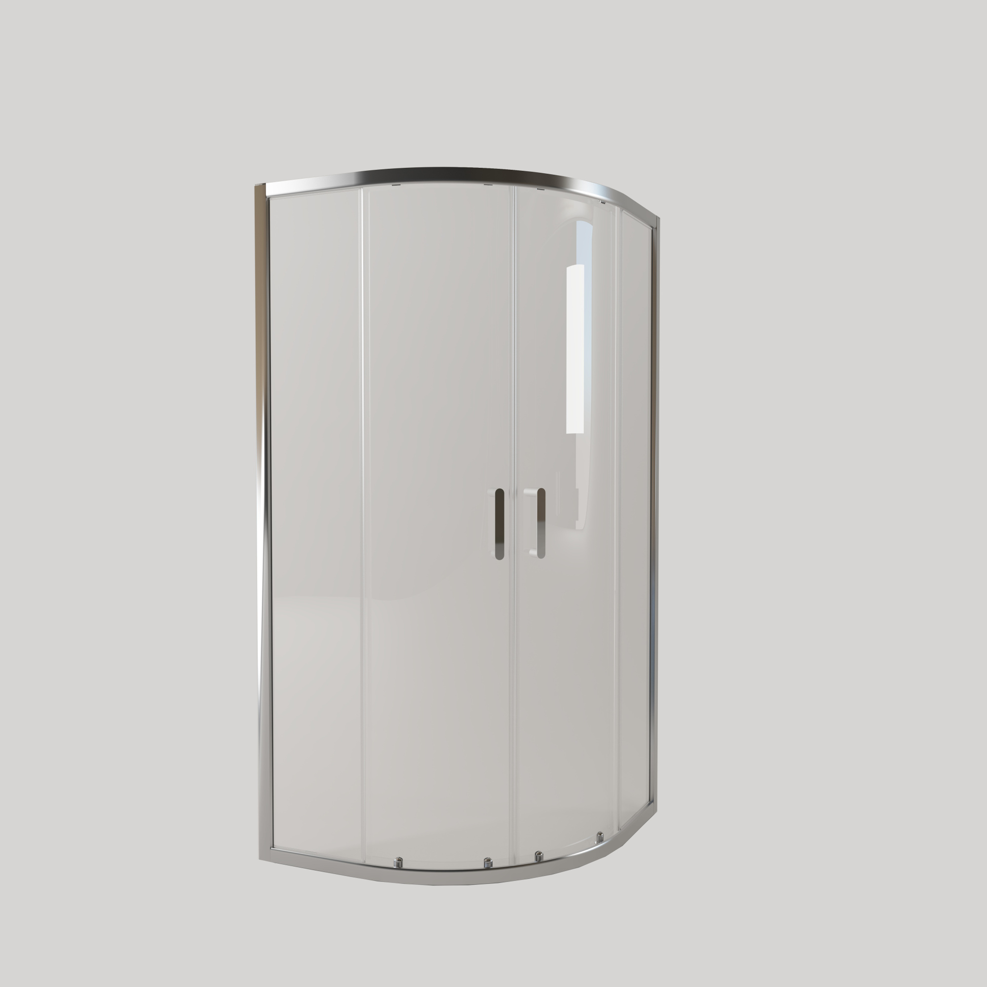 EG4C Душевое ограждение полукруг EvaGold 100х100, профиль хром, прозрачное стекло