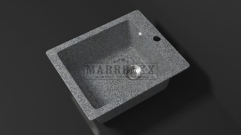 Мойка композит. MARRB.Линди Z8Q8 ПРЯМОУГ. темно-серый 500х425х195 без сифона