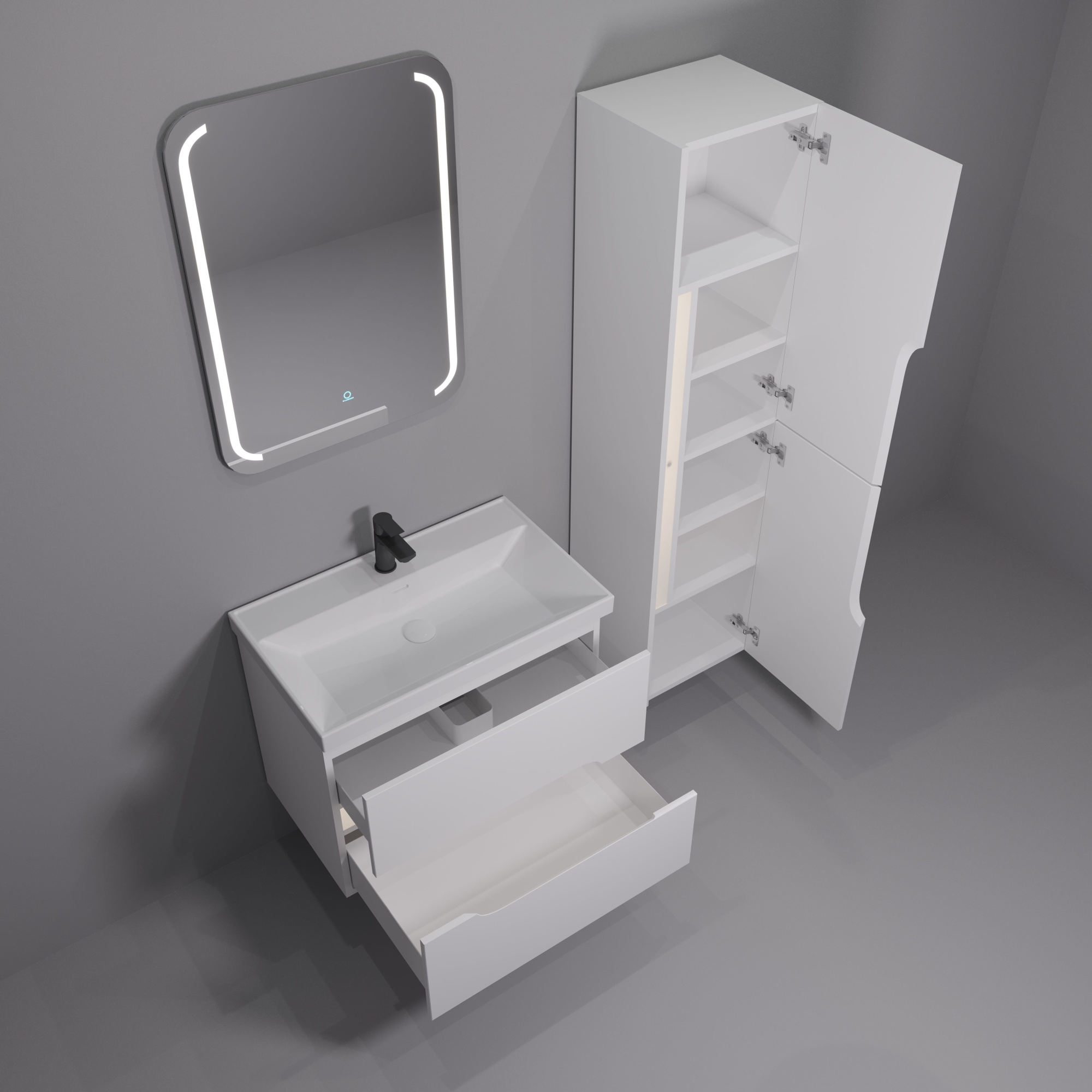 75 Тумба подвесная Шелл 75 (ум. Line 75, Элина 75)