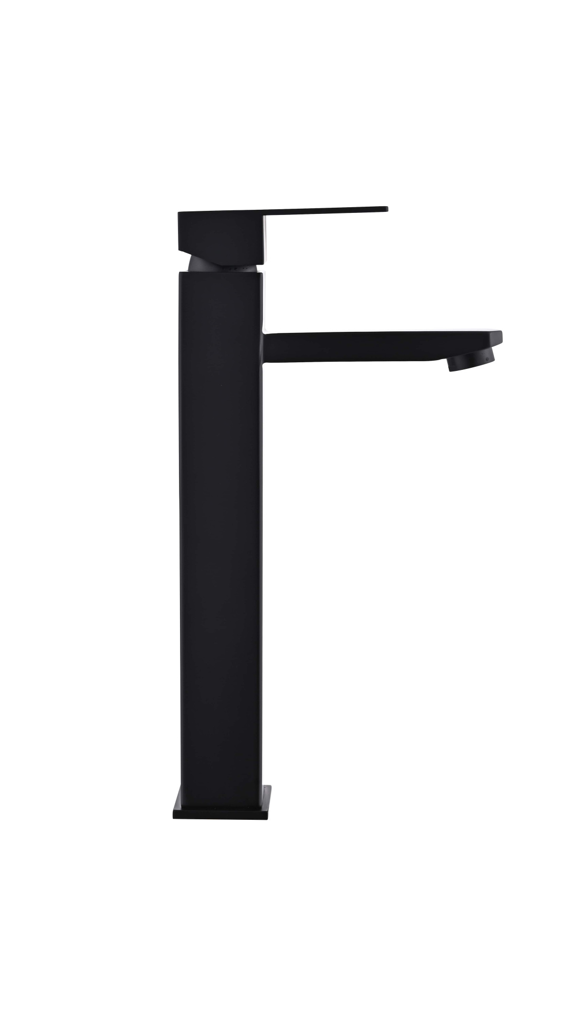 Смеситель для раковины высокий Сандеро, черный, нержавеющая сталь, EvaGold