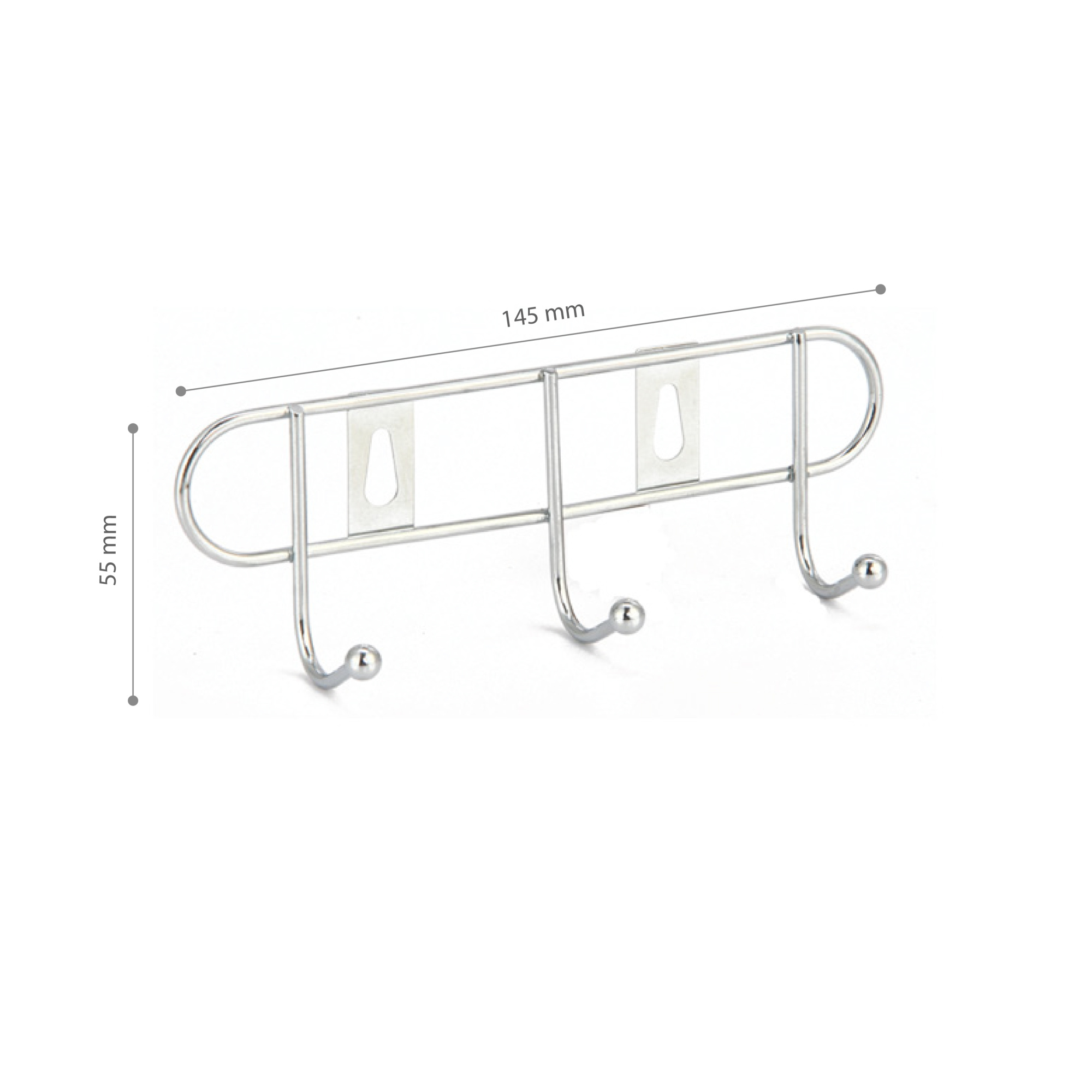 Вешалка настенная с 3 крючками