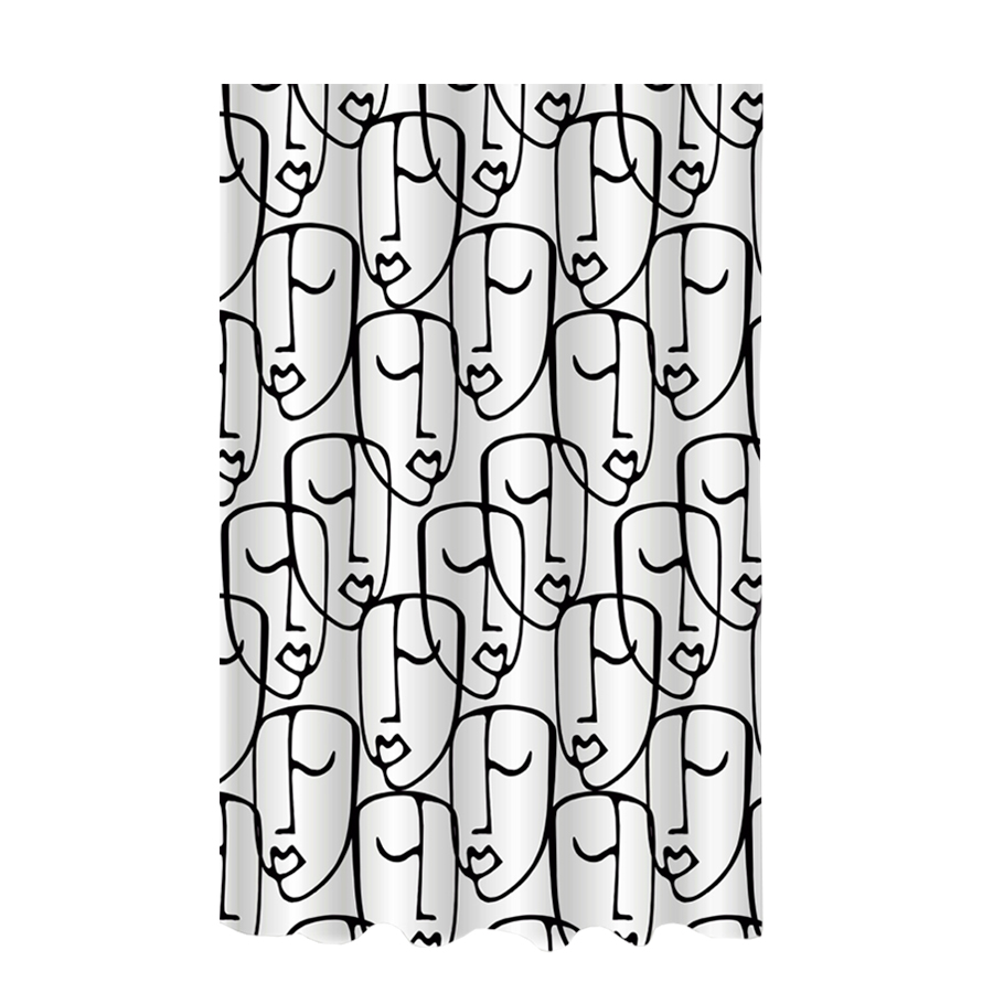 Т Штора для ванной Zenfort "Богема" полиэстер 180х200см, 12 колец, мультиколор,