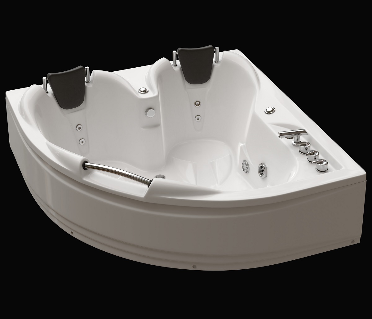 Ванна ГМ 1500*1500*600 с насосом OLB-826 правая с переливом