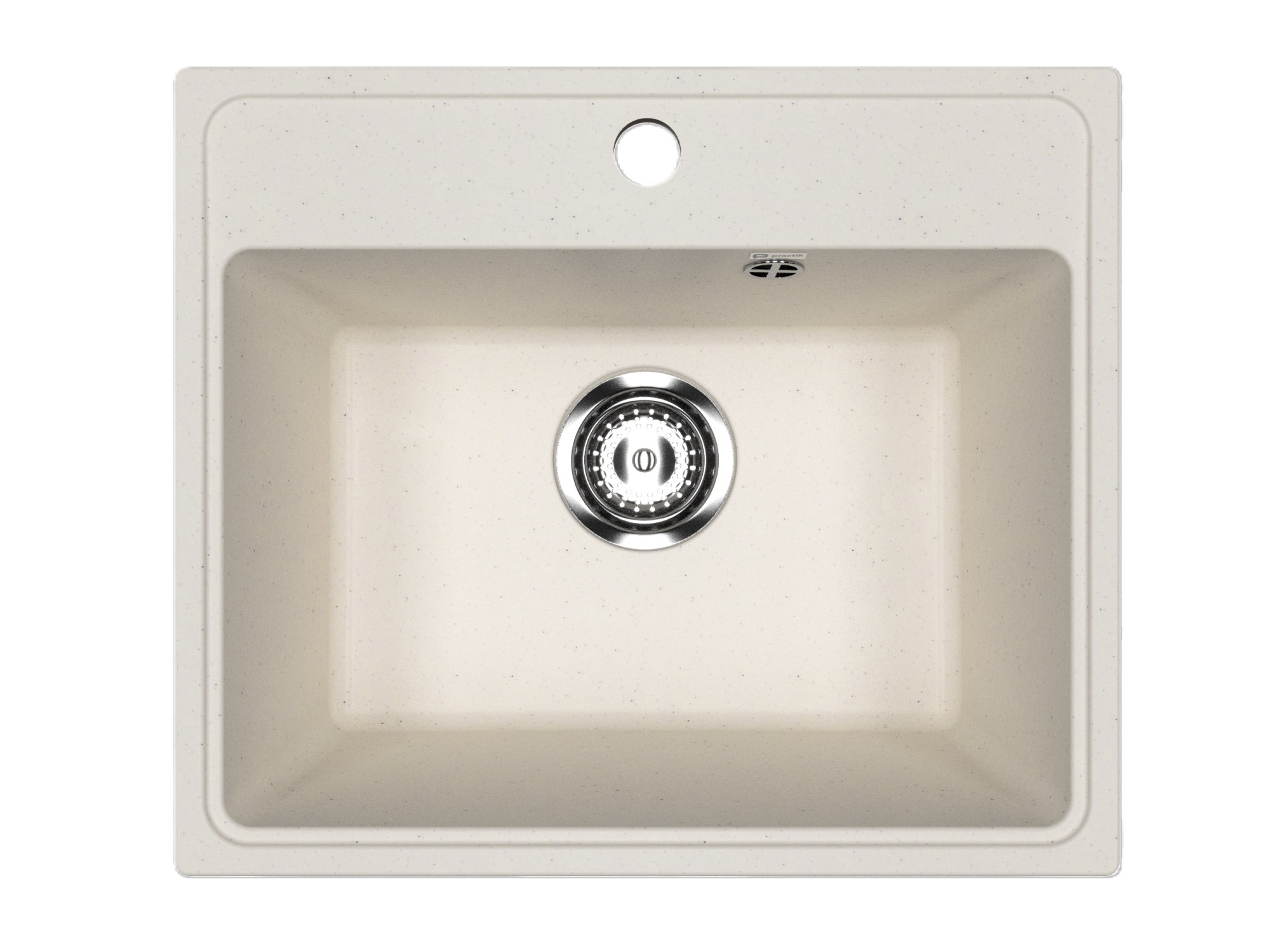 Мойка композит.Practik PR-M 490-001 ПРЯМОУГОЛЬНАЯ белый камень 490*420*190 без сифона