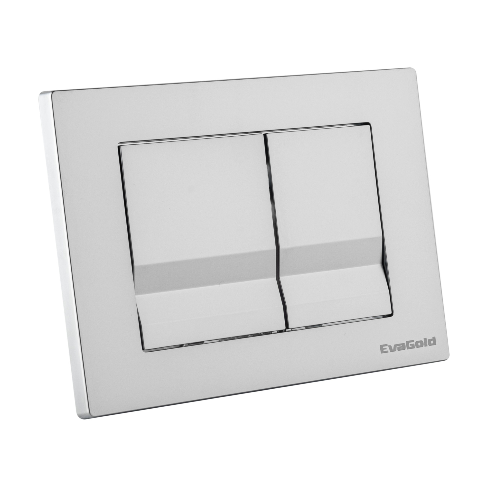 Кнопка смыва EvaGold 01, пластик квадрат хром матовый для инсталляции EvaGold 400 и EvaGold 500