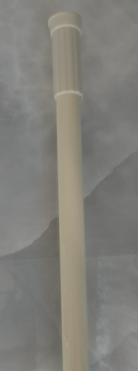 Карниз для ванной металлический 120-220 см, кремовый