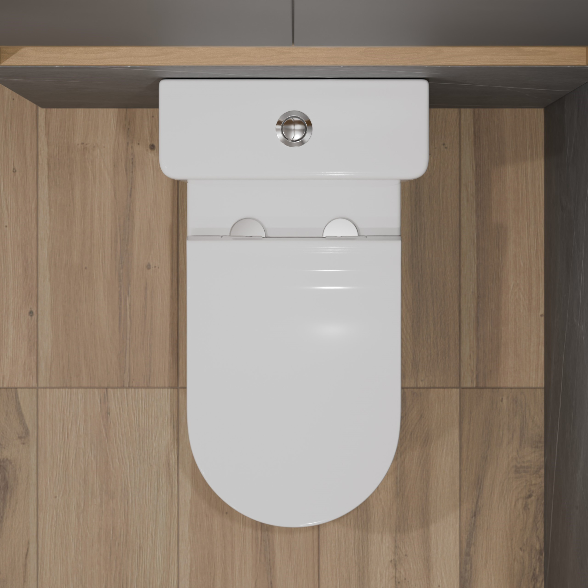 T2334 Унитаз-компакт, безободковый круговой смыв, сиденье тонкое ДП, крепления, арматура, горизонтальный выпуск