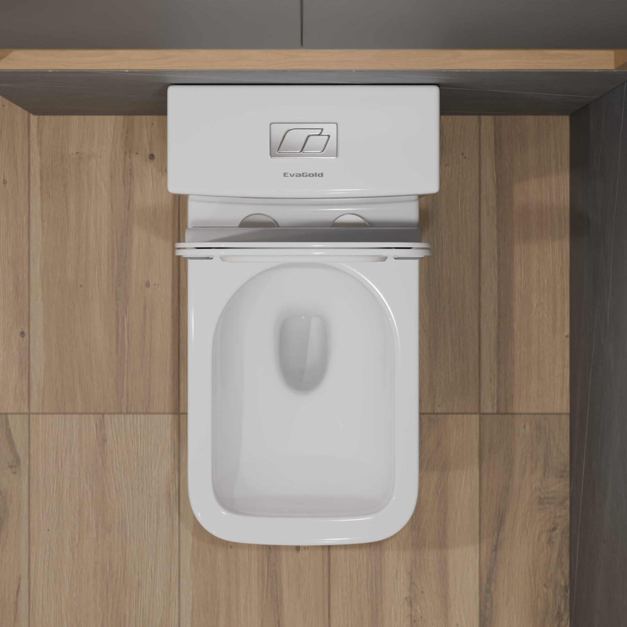 Унитаз-моноблок T1086 безободковый, сиденье тонкое ДП, арматура (с гофрой и подводкой)