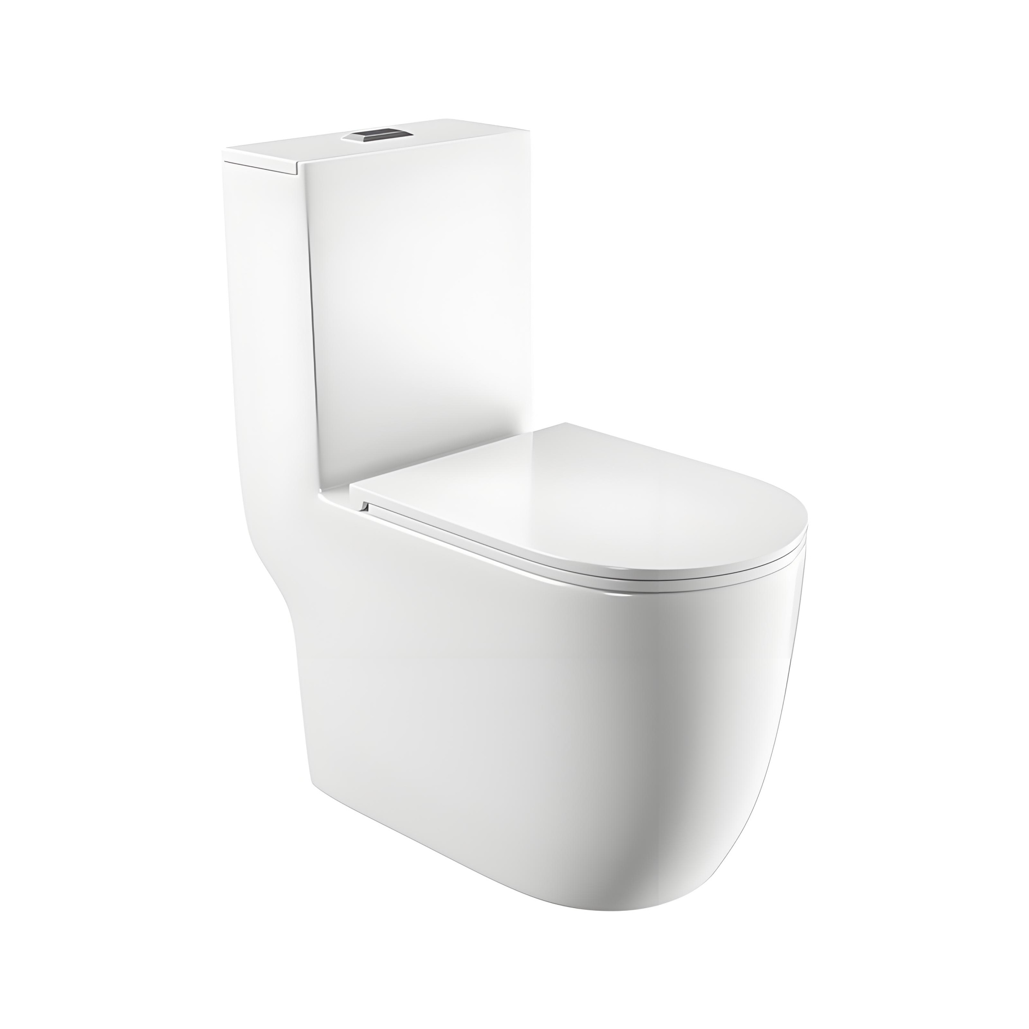 Унитаз-моноблок EG406T безободковый круговой смыв, сиденье тонкое ДП, арматура (с гофрой и подводкой)