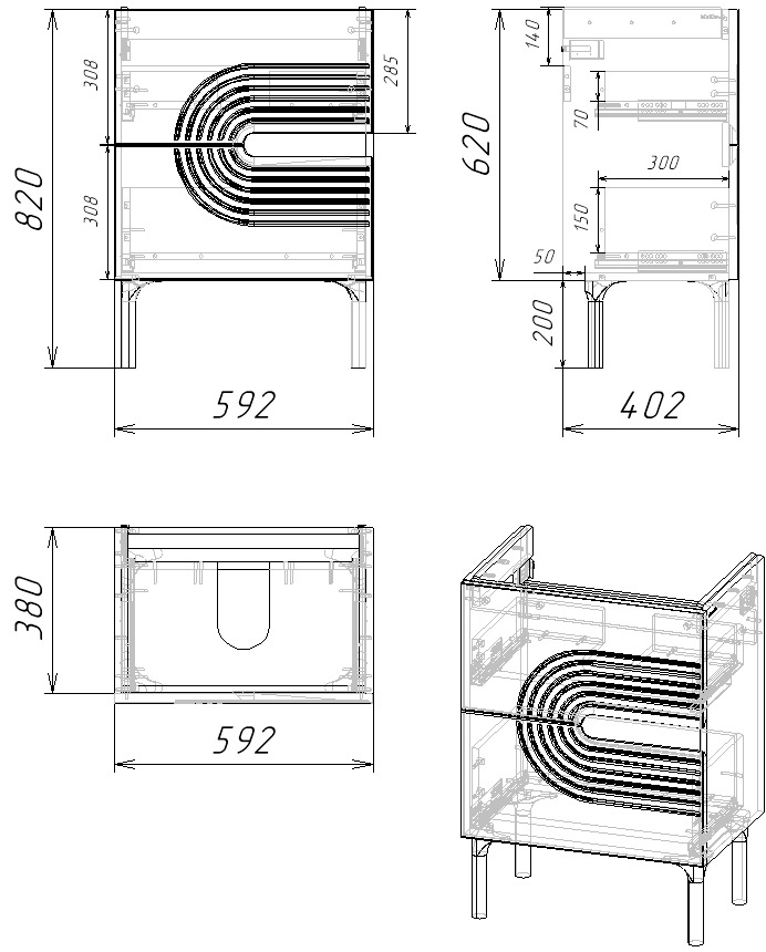 60 Тумба "Селеста 60" (ум. Фостер 600)