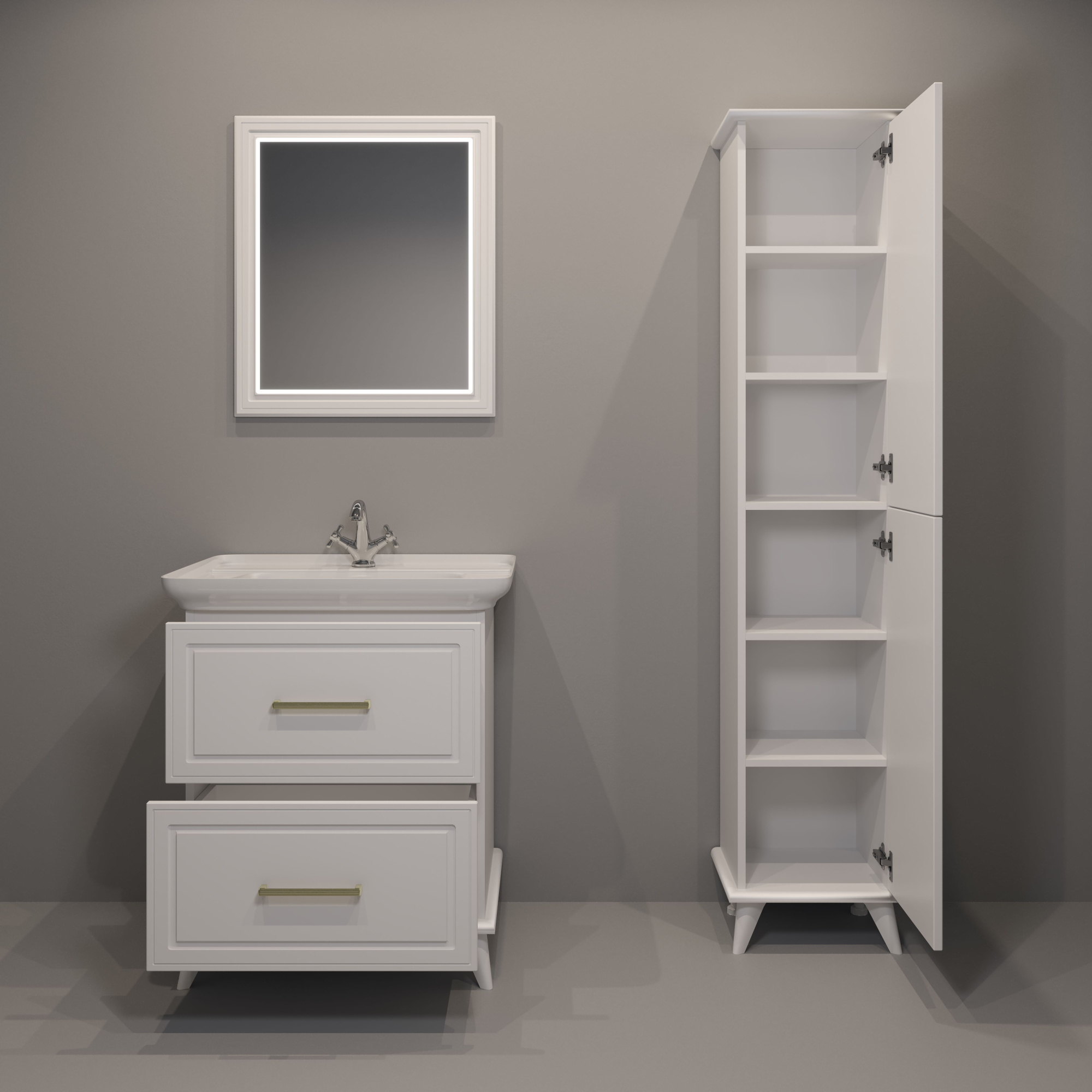 40 Пенал-шкаф «Michael 40» универсальный, цвет белый