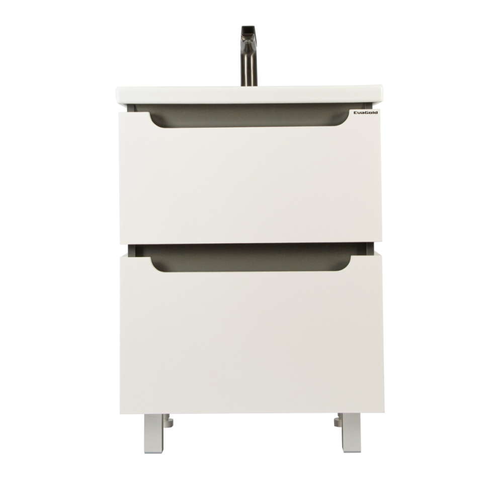 60 Тумба "Веста 60" (ум. COMO 60), цвет белый/графит, Pur-клей