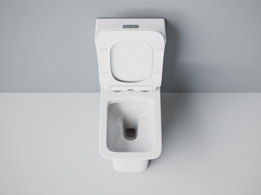 Унитаз-моноблок SM9608, сиденье тонкое ДП, арматура (с гофрой и подводкой)