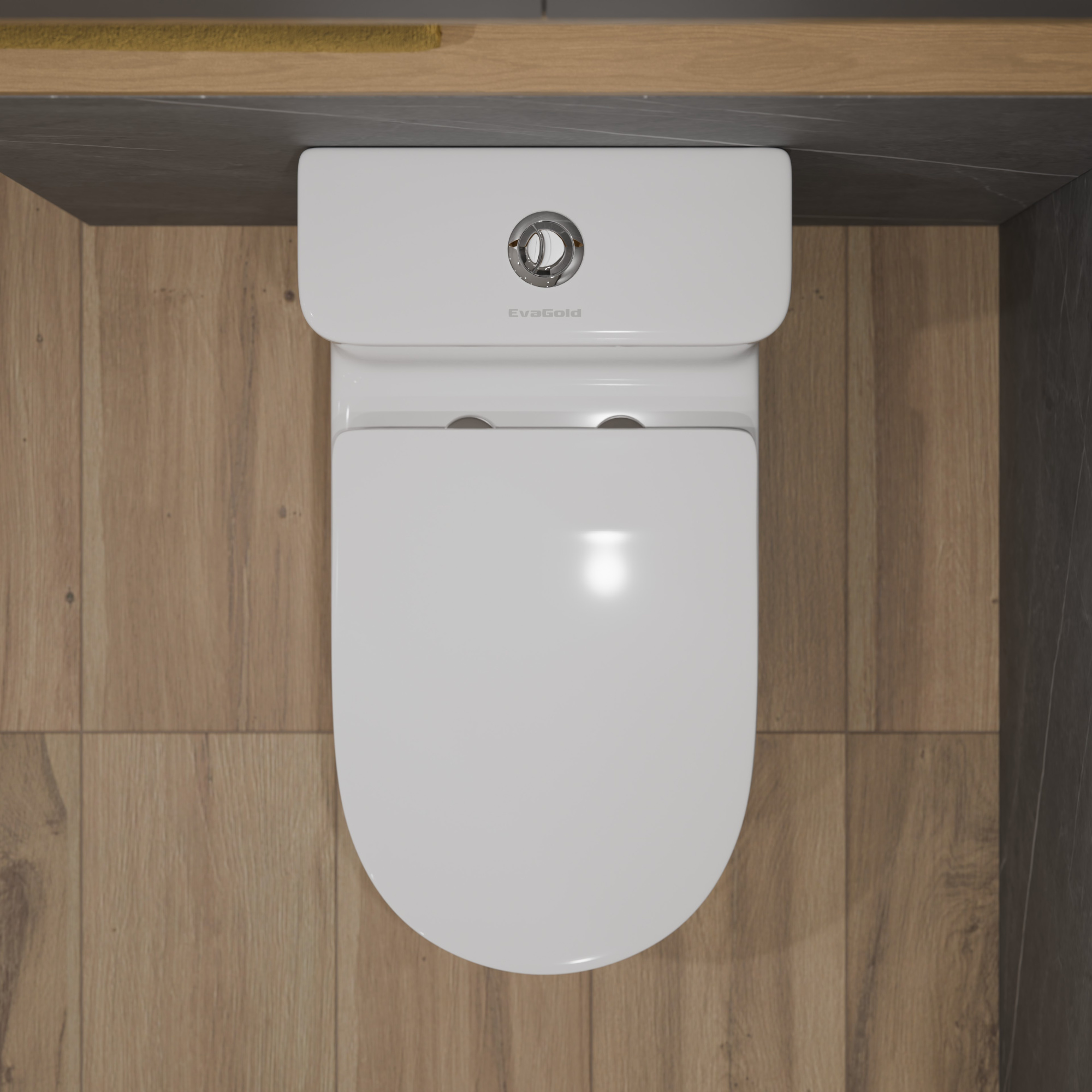 Унитаз-моноблок SM9618T безободковый круговой смыв, сиденье тонкое ДП, арматура (с гофрой и подводкой)