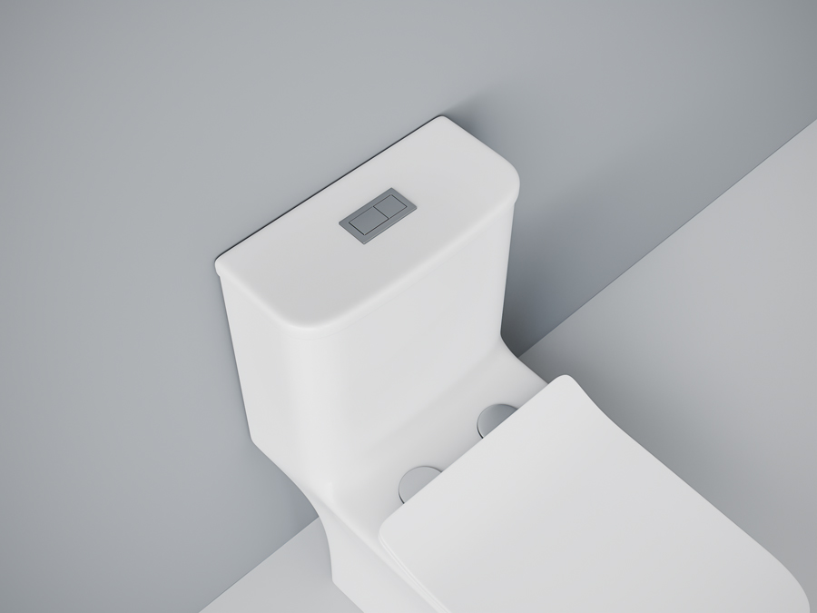 Унитаз-моноблок SM9615 безободковый, сиденье тонкое ДП, арматура (с гофрой и подводкой)