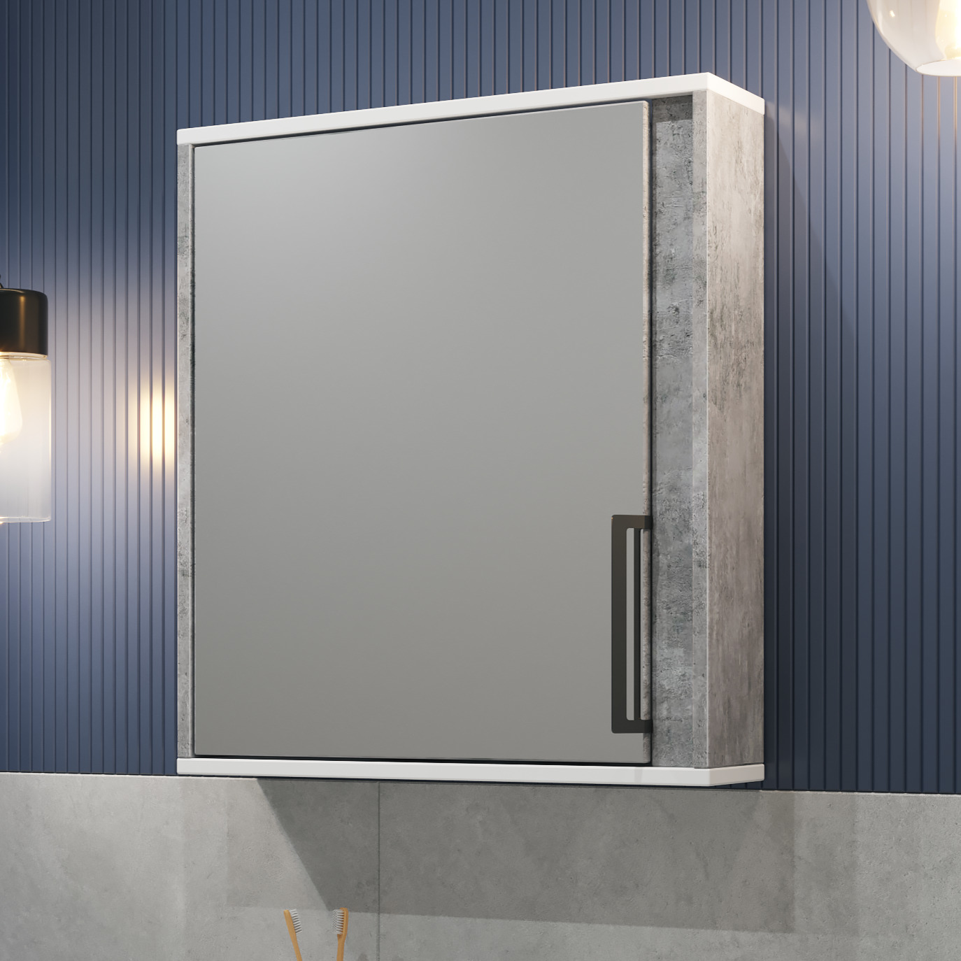 55 Зеркало-шкаф "Hunter 55" универсальное