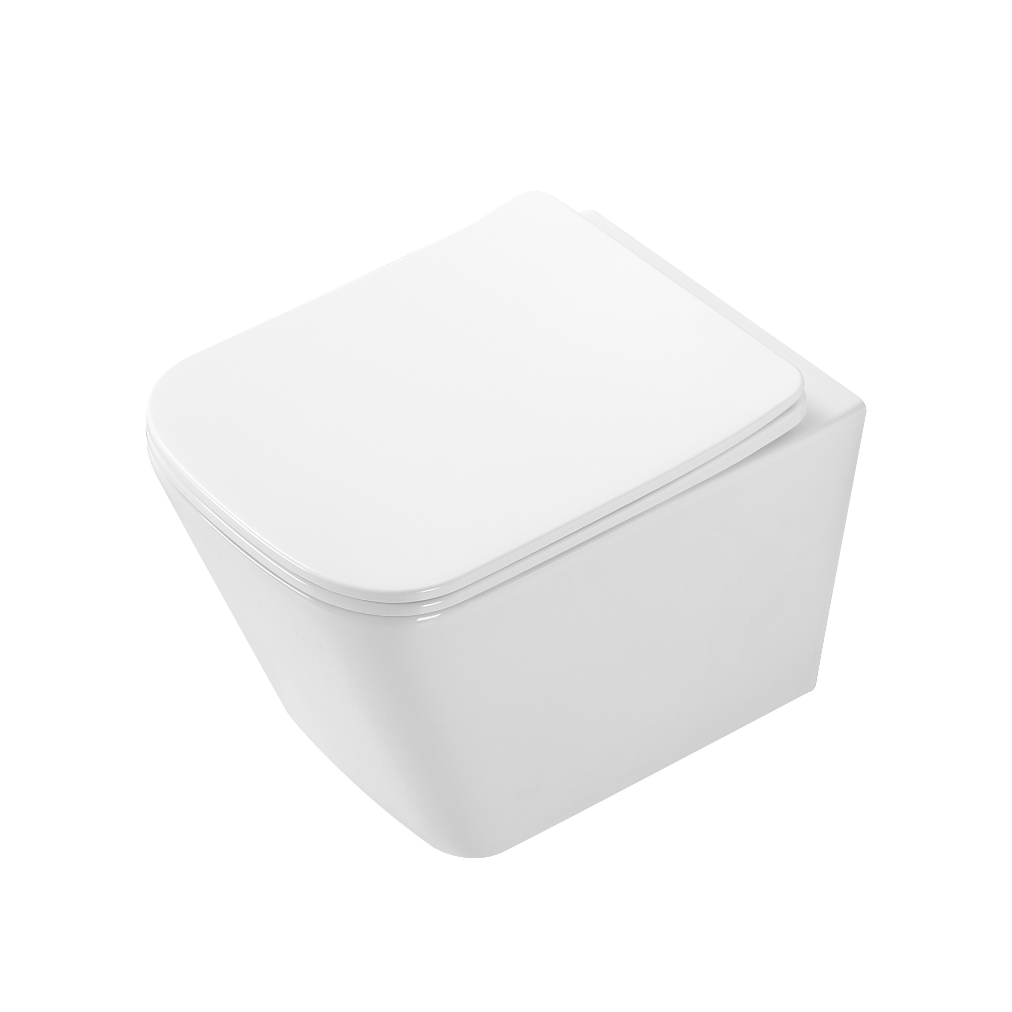 Унитаз подвесной EG130B с биде безободковый, сиденье тонкое ДП, крепления