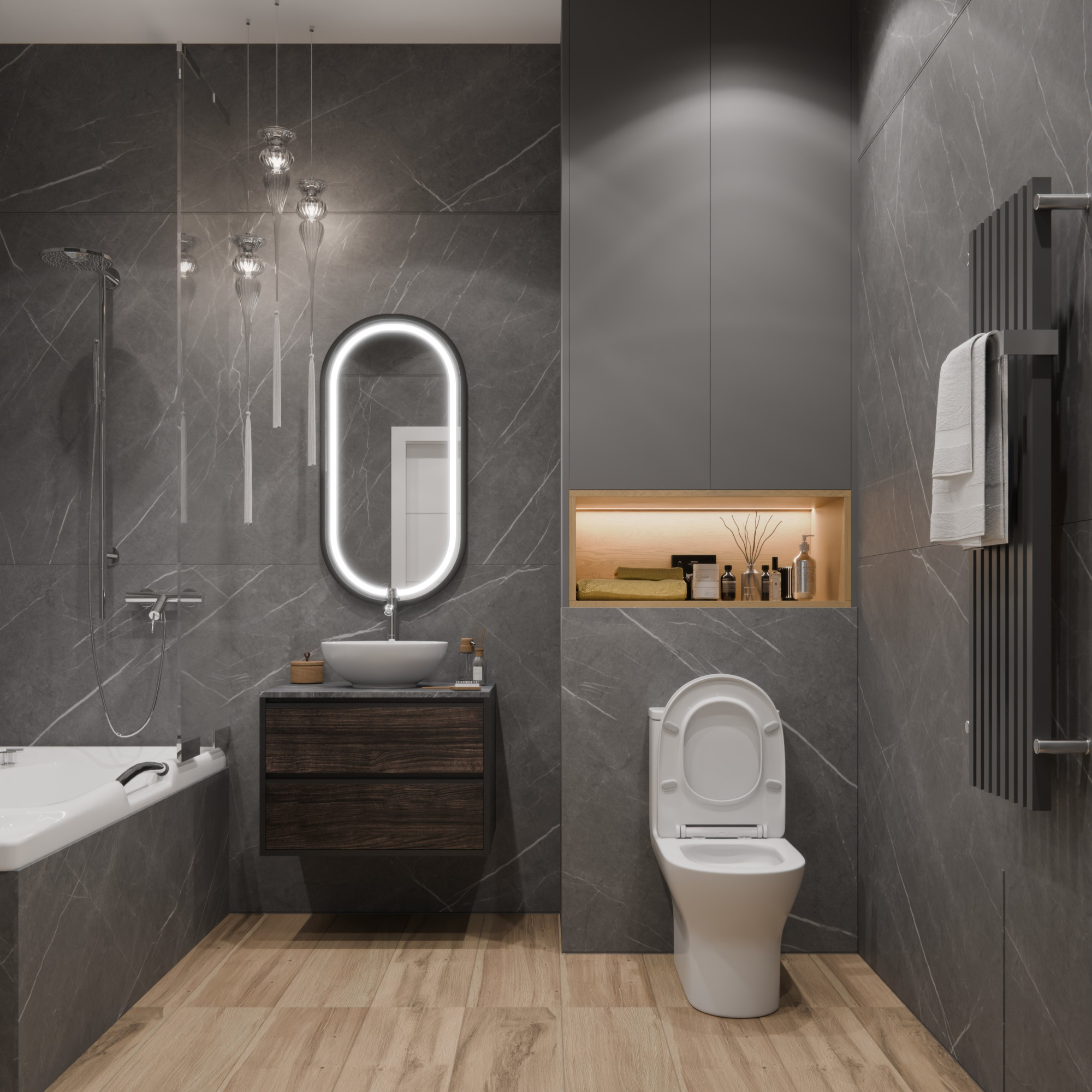 Унитаз-моноблок SM9618T безободковый круговой смыв, сиденье тонкое ДП, арматура (с гофрой и подводкой)