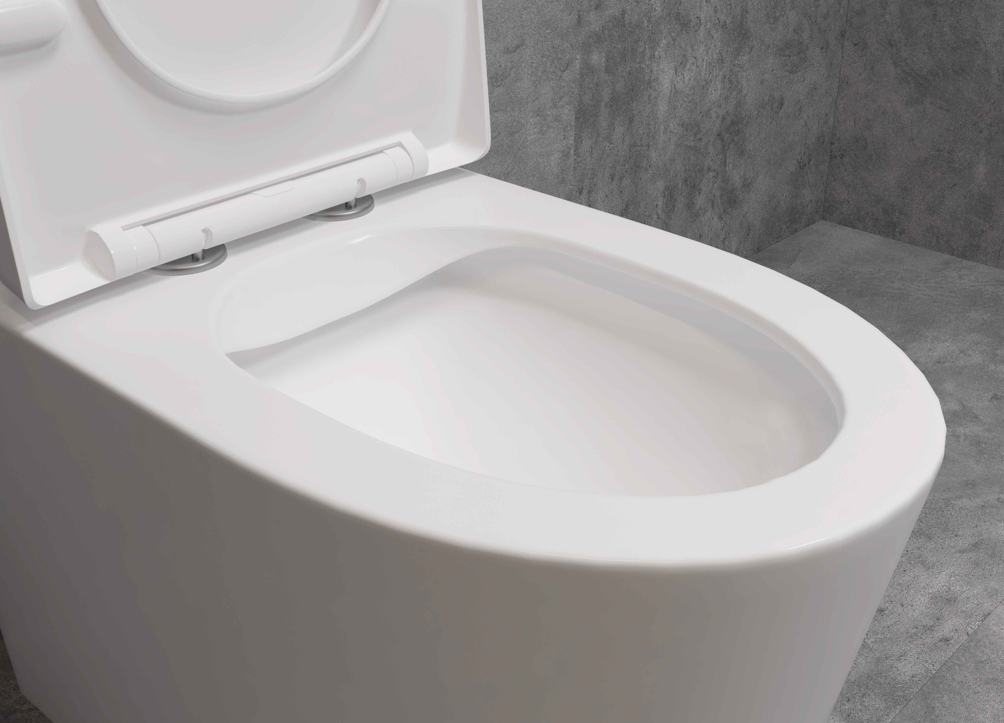 Унитаз-моноблок 5003 безободковый, сиденье тонкое ДП, арматура (с гофрой и подводкой)