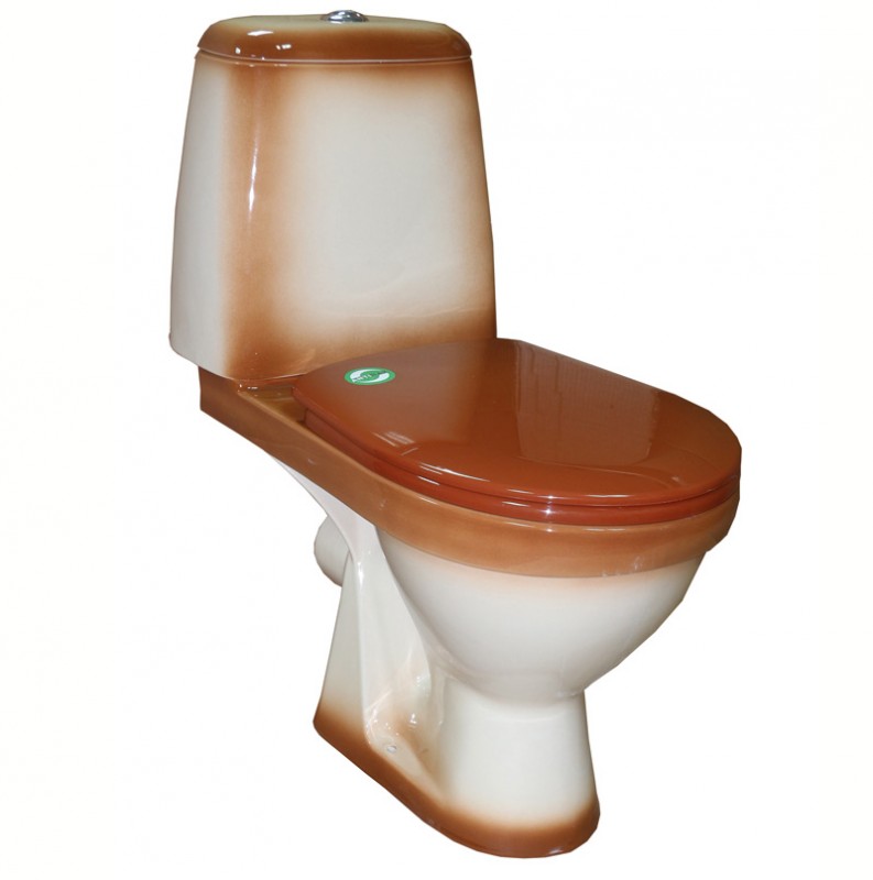 Унитаз-компакт "Премьер" коричневый  Киров, гор. выпуск, сид. полипропилен, армат. 3/6