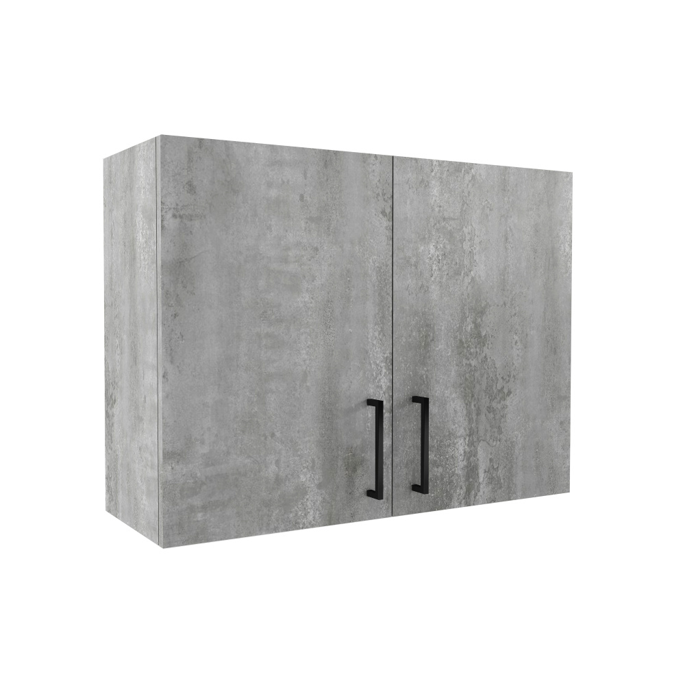 800 Шкаф навесной (для посуды) под сушку - Цемент светлый