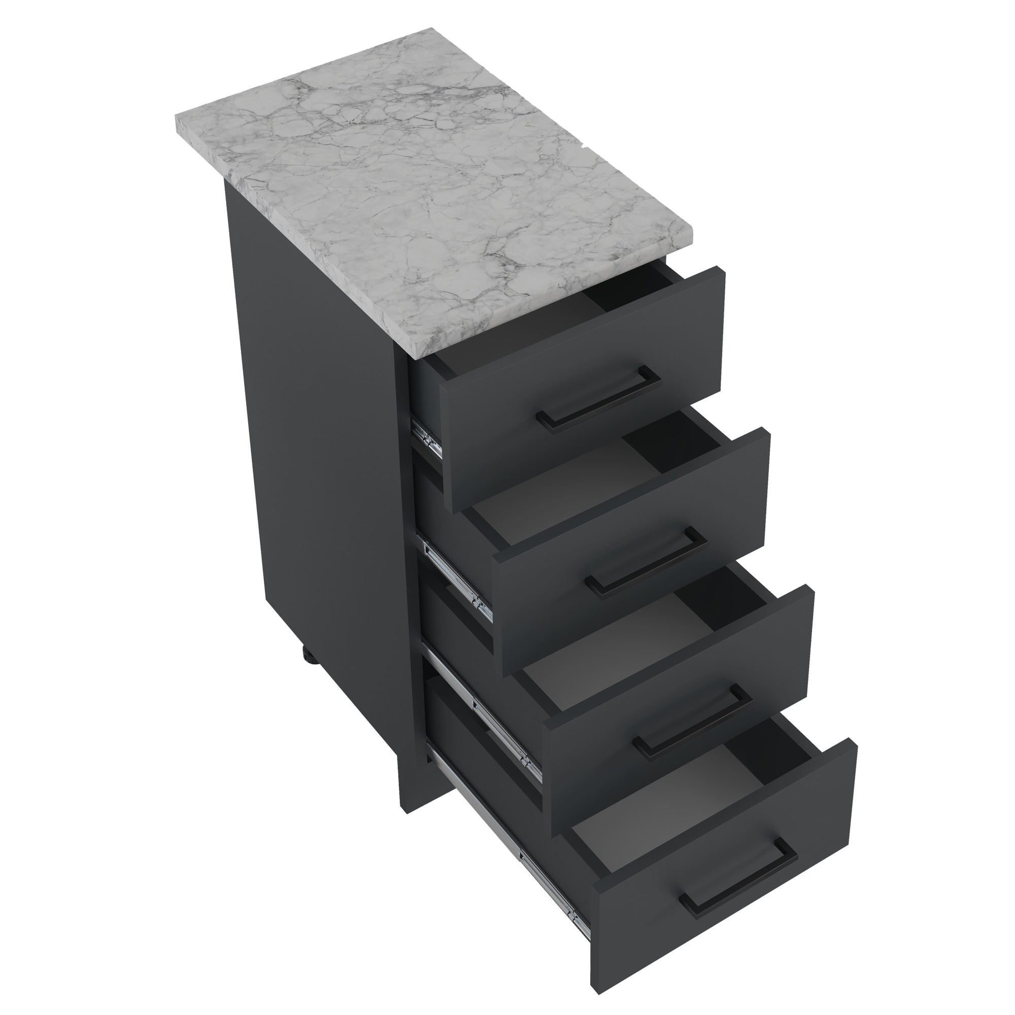 400 Стол рабочий/разделочный (4 ящика) - Графит (40*84*43)