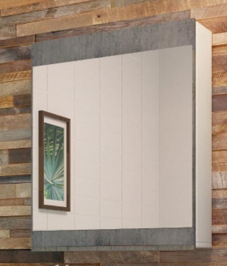 60 Зеркало-шкаф "OLIVER 60", кора дуба