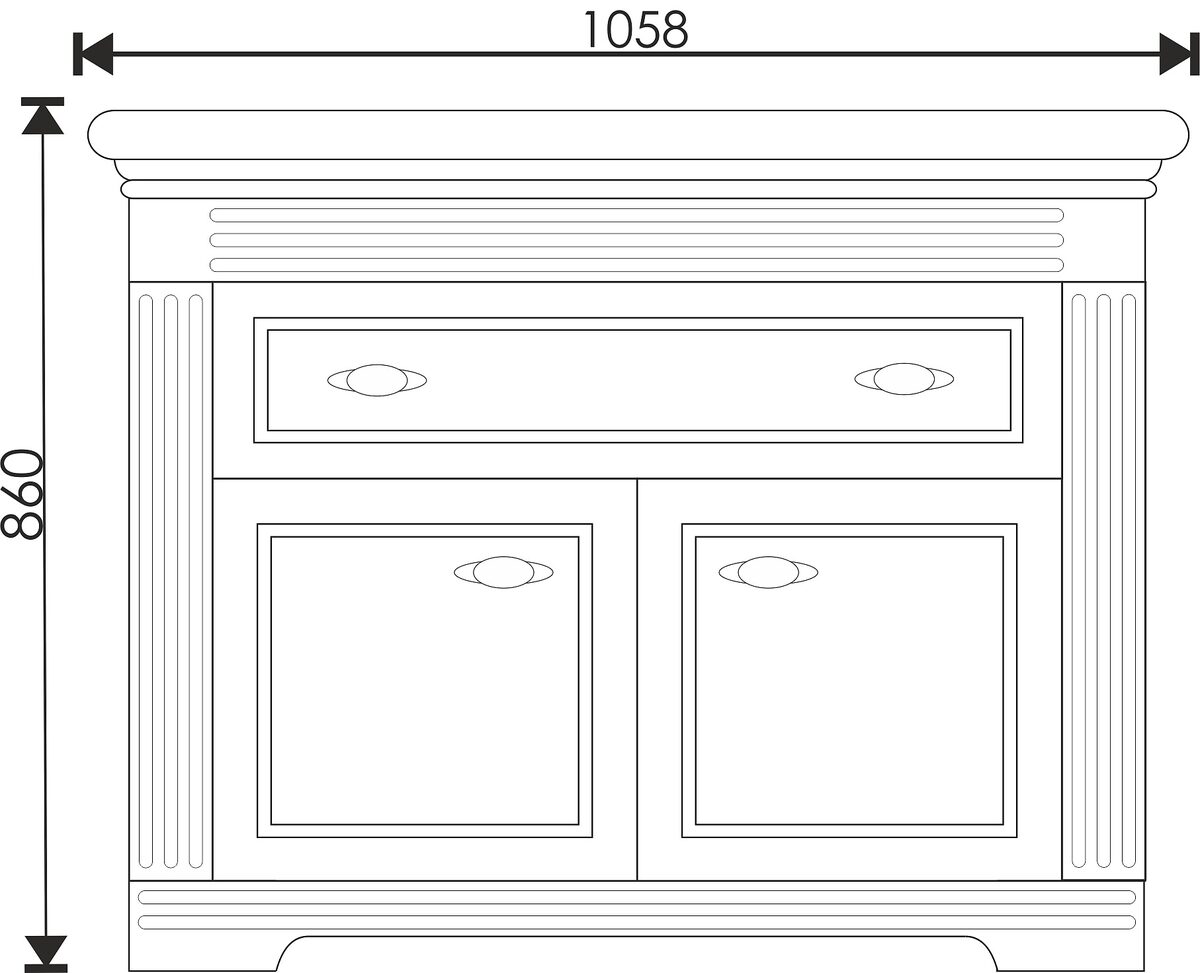 105 Тумба "Тейлор 105" (ум. Дуглас 105, Виктория 100) с сифоном